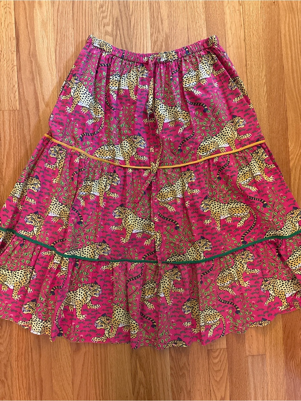 Printfresh Bagheera now or later plus size leopard skirt hot pink 1XL